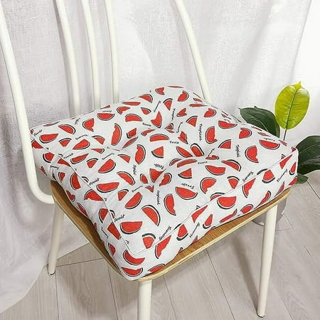 

XmhyTop-A Bohemian Soft Patio Chair Pads Indoor Office Home Kitchen Square Dining Chair Cushion Pillow Watermelon 18 x18 x4