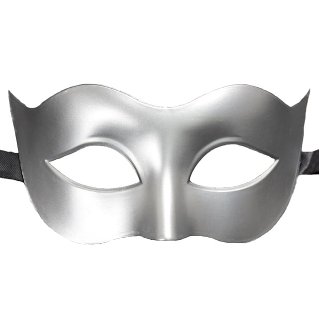 Disfraz de mascarada de los hombres Bola de media cara Máscara de ojos Máscara de fiesta sexy (Plata)