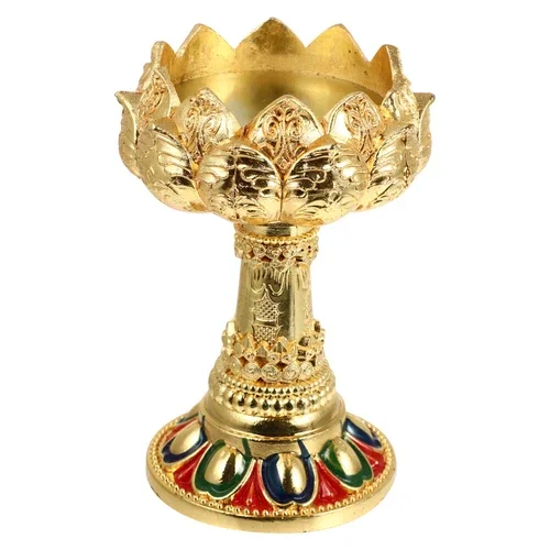 Buddha Indian Lotus Candle Holder Oil Butterlamp Candlestick Holder Decoration