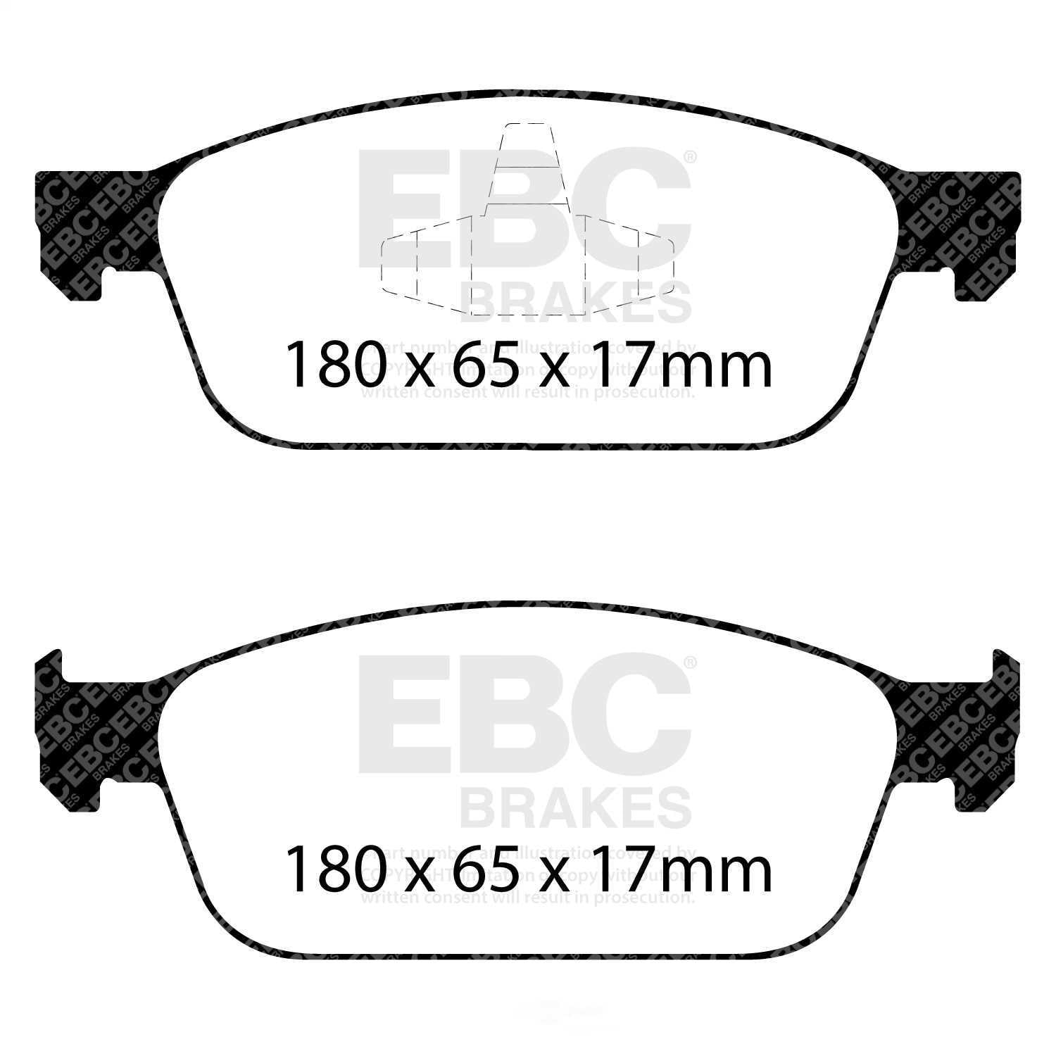 EBC Brakes Bluestuff NDX Trackday Brake Pad Set Fits select: 2012-2018 FORD FOCUS