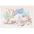 thumbnail image 2 of Safavieh Door and Kitchen Mat Gamal Coral Machine Washable Area Rug, Peach/Green, 2'3" x 4', 2 of 6