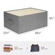 thumbnail image 2 of Cubos de almacenamiento Tulinstiraga de lino plegables, 3 unidades, grandes, color gris, 2 of 9
