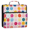 thumbnail image 5 of FORMRS Zipper Binder with Shoulder Strap 2-inch Ring 500 Sheet Capacity File Bag, Colorful Circles, 5 of 5