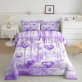 thumbnail image 2 of Castle Fairy Bling Love Heart Twin Comforter Sets,Romantic Valentine's Day Bedding Set, 2 of 8