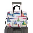 thumbnail image 2 of FORMRS 16" Laptop Bag Carrying Sleeve Case with Handle Travel Shoulder Briefcase, Hand Drawn Sailboats, 2 of 8