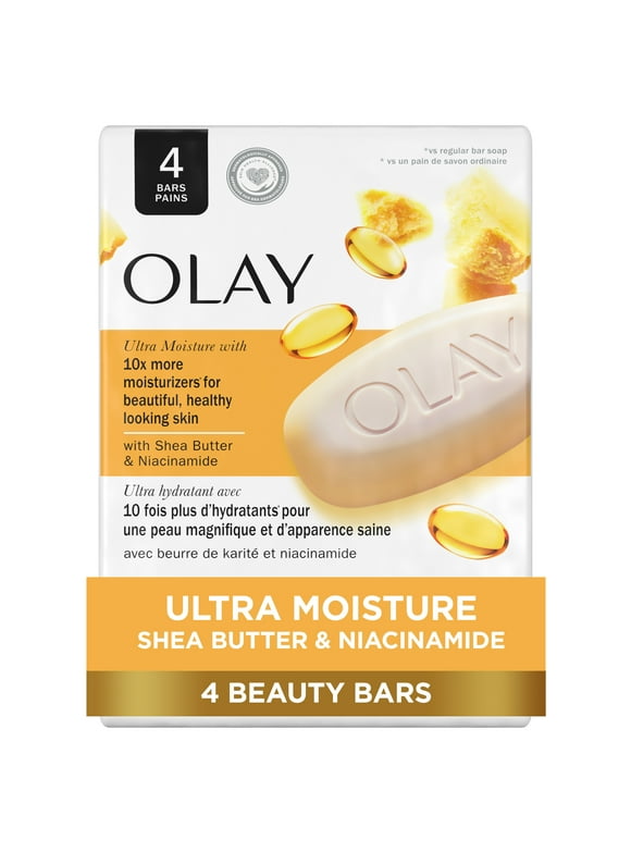 Olay Moisture Outlast Ultra Moisture Shea Butter Beauty Bar 3.17 oz, 4 count