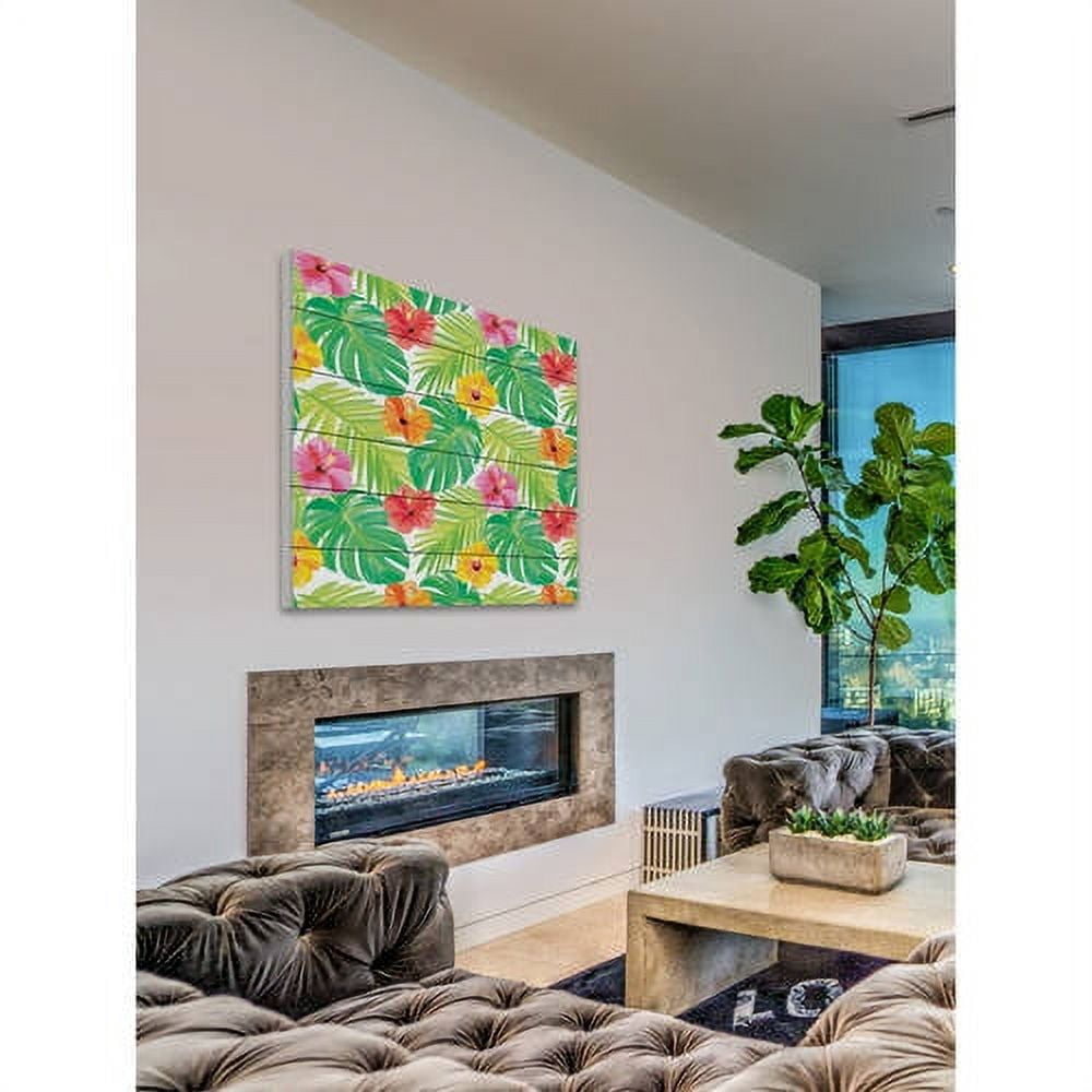 Marmont Hill "Tropical Pattern" by Molly Rosner Painting Print on White Wood