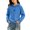 Blue, variant on Brondbend Girl Sweatshirt Fashion Long Sleeve Hooded Pullover Loose Tops Holiday Fall Winter Clothes Black 2-3 Years