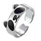 thumbnail image 1 of Anillo abierto con forma de panda para mujer, anillo abierto ajustable, anillo personalizado para niña, 1 of 5