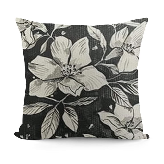 SHANXI Black Old White Outdoor Decorative Throw Pillowcases Linen Cushion Covers For Couch Bedroom Sofa Chair Car 12x12in