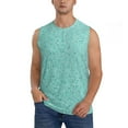 thumbnail image 1 of Fotbe Teal Turquoise Glitter Men's Camiseta sin Mangas Estampada para Hombres, Playera Casual para Gimnasio, Entrenamiento, Playa-3X-Large, 1 of 7