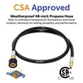 thumbnail image 2 of Flame King Dual Quick Connect Propane Hose, Propane Gas Hose for LP Gas, 1/4" Diameter, 48" Long – Ideal for Grilling on National Tequila Day, 2 of 9