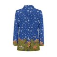 thumbnail image 4 of Uorisanigo Christmas Snowflake Print Mens Blazers Size 3XL Regular Fit One Button Men's Casual Blazer Lightweight Jacket Long Sleeve Breathable Daily Blazer Stylish, 4 of 6