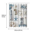 thumbnail image 3 of SDJMa 65x72 Summer Beach Shower Curtain for Bathroom Sets Nautical Marine Starfish Seashells Home Bath Bathtub Decor Decoration Durable Waterproof Fabric Machine Washable, 3 of 9