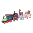 thumbnail image 2 of JHyouerji Christmas Train Figurine Festive Wooden Mini Holiday Tabletop Decor For Shelf Mantel Living Room Home Xmas Display Seasonal Accent, 2 of 7