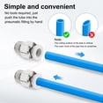 thumbnail image 6 of Uxcell Push to Connect Fitting 5/32" x 1/8" Thread Straight Union Fitting, White, 6 of 7