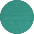 thumbnail image 1 of Ahgly Company Machine Washable Indoor Round Abstract Turquoise Blue Contemporary Area Rugs, 4' Round, 1 of 4