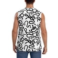 thumbnail image 4 of Lsque Hand Drawn Snake Print Men's Cotton Blend Sleeveless Muscle Shirts (S-3XL)- Moisture Wicking, Odor Protection, UPF 30+,X-Large, 4 of 8