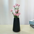 thumbnail image 2 of Vase Ceramics Wide Mouth Solid Color Minimalism Style Artificial Flowers Matte Home Decor Flower Pot, 2 of 18