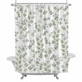 thumbnail image 5 of Sage Green Leaf 36x72 Inches Waterproof Shower Curtain, Watercolor Floral Vine Branch Rustic Country Bath Curtain Set with 12 Hooks Washable Shower Curtains for Bathroom Bathtub Decor, 5 of 9