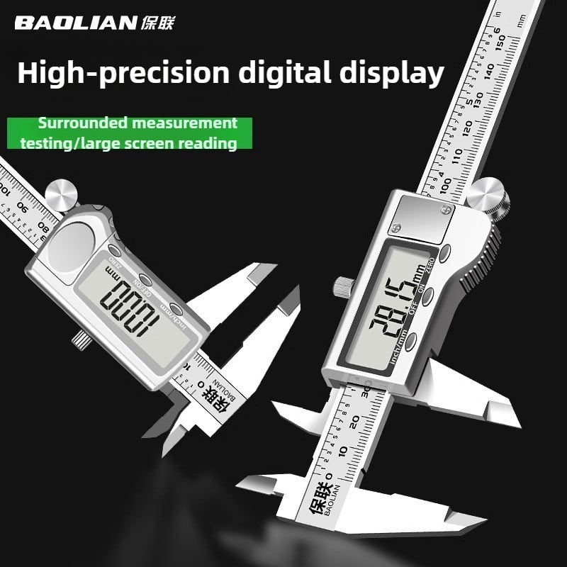 150/200mm Digital Vernier Caliper Stainless Steel Micrometer Measuring Tool Depth Ruler Messschieber Paquimetro