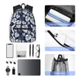 thumbnail image 4 of Fotbe White Leaves Mochila Ligera Casual para Laptop para Hombres y Mujeres, Mochila Impermeable de Uso Diario, Mochila para Universidad, 4 of 6