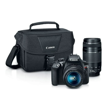 Canon EOS Rebel T6 EF-S 18-55mm + EF 75-300mm Double Zoom (Best Canon Camera For Action Photography)
