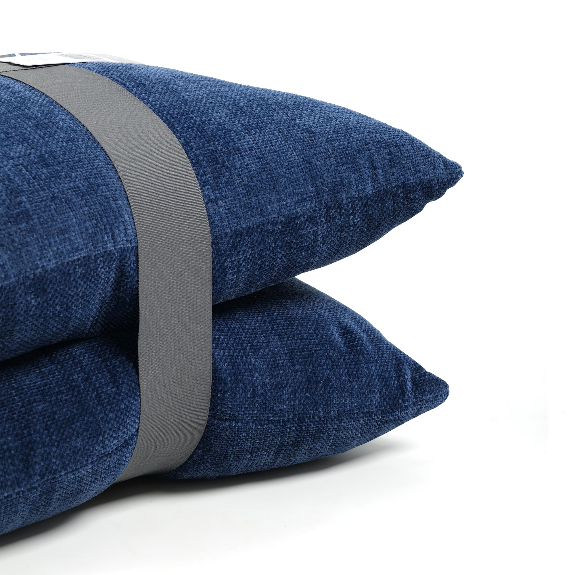 Mainstays 18" x 18" Solid Chenille Navy Polyester Decorative Pillow Set (2 Count)