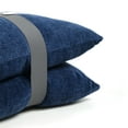 thumbnail image 4 of Mainstays 18" x 18" Solid Chenille Navy Polyester Decorative Pillow Set (2 Count), 4 of 7