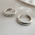 thumbnail image 1 of YAyu-pendientes de plata de ley 925 para mujer, aretes redondos simples a la moda, joyería para prevenir alergias, accesorios para fiesta, 1 of 2
