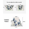 thumbnail image 6 of Waterfall Valances for Windows, Spring Floral Kitchen Sheer Valance Curtains, Blue Tulip Summer Botanical Rustic Rod Pocket Elegant Swag Valances for Living Room Bedroom, 47.2"x38.5", 2 Panel, 6 of 8