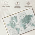 thumbnail image 6 of Elephant Stock Old World Map Mint Gray Wall Art - Horizontal Canvas Wall Art - Living Room Wall Decor - Map Canvas - Gray And Blue Decor By Wild Apple Portfolio - 12" x 8", 6 of 8