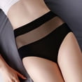 thumbnail image 5 of Ropa interior bikini elástica Gibobby bragas sexis cintura alta grande negro XL, 5 of 5