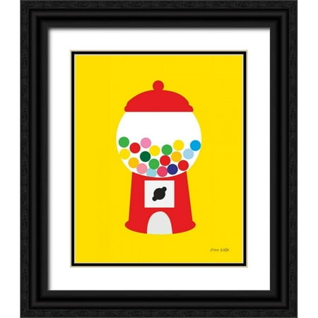 Kelle, Ann 26x31 Black Ornate Wood Framed with Double Matting Museum Art Print Titled - Gumball Machine