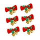 thumbnail image 2 of 6 piezas de lazo navideño con campanas para colgar, decoración, mini lazo, adorno para Hoja verde, 2 of 6