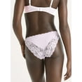 thumbnail image 3 of Joyspun Women's Microfiber and Lace Cheeky Panties, 3-Pack, Sizes XS-3XL, 3 of 4