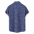 thumbnail image 5 of Tisuna Casual Summer Shirts For Men Floral Print Short Sleeve Lapel Collar Tops Comfortable Leisure Men'S Button Down Hawaii Shirts Dark Blue Size Xl, 5 of 5