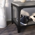 thumbnail image 2 of Musa Lower Storage Shelf Wood Vintage Gray Oak Bench, 2 of 16
