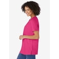 thumbnail image 3 of Woman Within Plus Size Perfect Short-Sleeve Keyhole Tee, 3 of 6