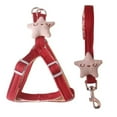 thumbnail image 1 of Arnés para perro con correa ajustable y cómodo, chaleco seguro para mascotas con cuerda de tracción para pasear gatos, color rojo, 1,5 x 120 cm (0,6 x 47,2 pulgadas)., 1 of 7