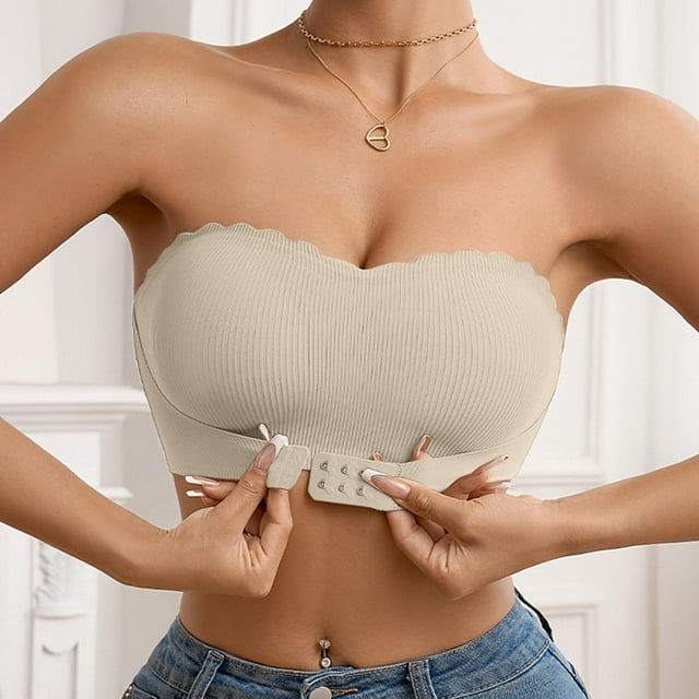 MIONGO Front Closure Strapless Bra for Everyday Comfort and Leisure Activities - Versatile Design for All Seasons