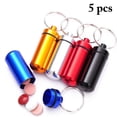 thumbnail image 1 of Coofit 5PCS Pill Box Keychain Assorted Colors Pill Case Pill Organizer for Travel, 1 of 10