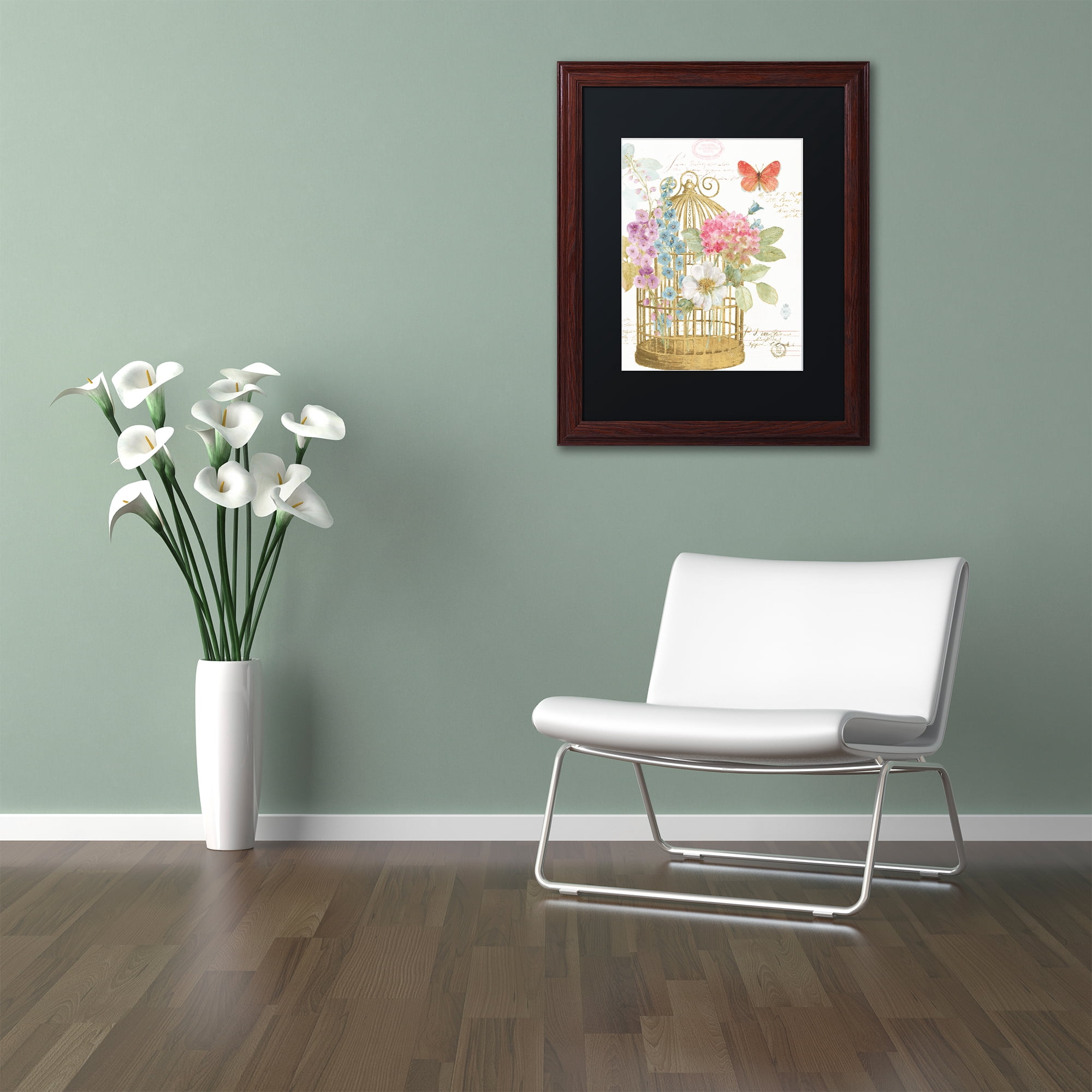 Lisa Audit 'Romantic Birdcage II' Matted Framed Art