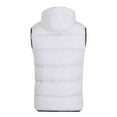 thumbnail image 2 of MADHERO Men's Lightweight Sleeveless Puffer Vest with Hood Water-Resistant Outdoor Vest Jacket White Size XL, 2 of 6