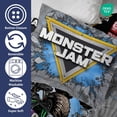 thumbnail image 3 of Juego de funda nórdica Jay Franco Monster Jam, tamaño doble, gris, 3 of 8