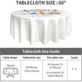 thumbnail image 4 of Happy Hanukkah Tablecloth Round Table Cloth 60 Inch Washable Polyester Table Cover for Kitchen Party Picnic Dining Decor, 4 of 5