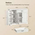 thumbnail image 5 of 42" Buffet Sideboard Cabinet, Asofer Kitchen Storage Cabinet Coffee Bar with Doors & Drawer - White, 5 of 8
