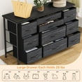 thumbnail image 4 of M optimized Wide Dresser with 10 Large Drawers for 55'' Long TV Stand with Power Outlet Entertainment Center, Storage Fabric Drawer Unit for Bedroom, Closet, Entryway, Sturdy Metal Frame, 4 of 9