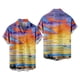 thumbnail image 3 of Camisas Cuello De Hombre Camisa de manga corta con estampado digital 3d de ocio de tendencia de moda de playa de turismo de vacaciones de verano para hombres (Yellow, XS), 3 of 4