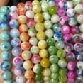 thumbnail image 2 of U8MO Round Colorful Jade 6mm 8mm 10mm 12mm Natural Stone Loose Beads For DIY Bracelet-9# Blue White-6mm (50pcs), 2 of 9